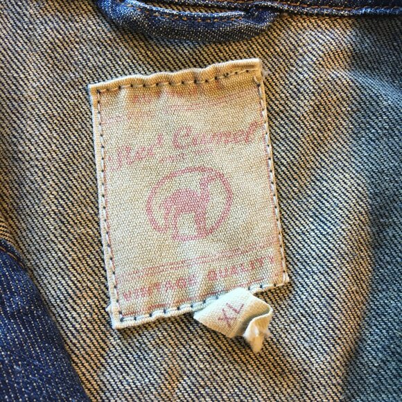 Red Camel Denim Trucker Jacket Mens XL Button Closure Dark Wash - Picture 12 of 14